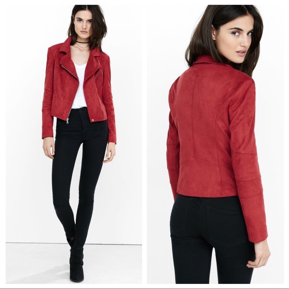 Express Faux Suede Moto Jacket - like new!! - Picture 2 of 5